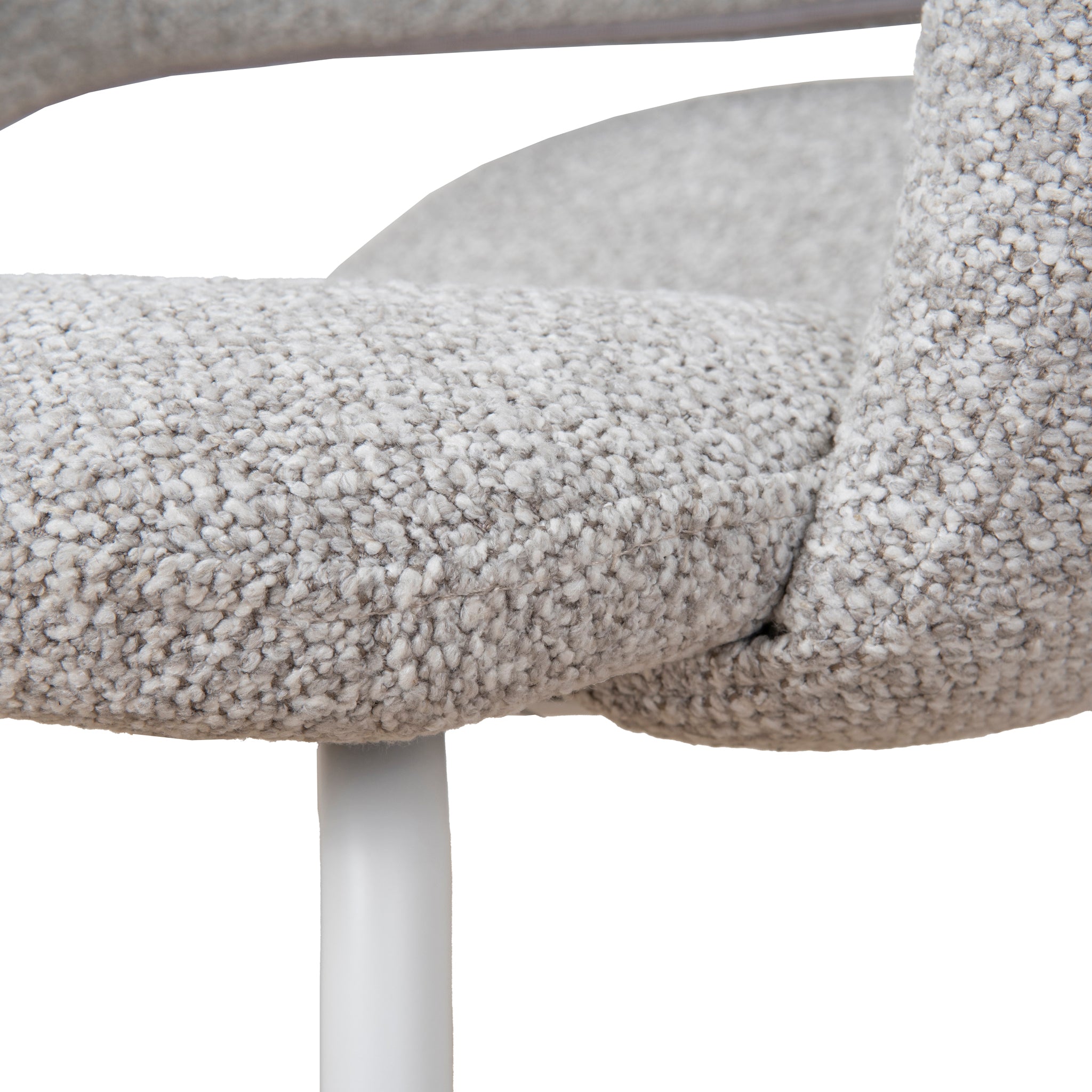 Set of 2 - Dalca White Dining Chair - Clay Grey Dining Chair Freehold-Core