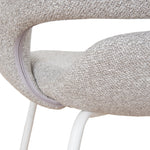 Set of 2 - Dalca White Dining Chair - Clay Grey Dining Chair Freehold-Core