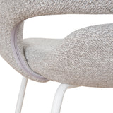 Set of 2 - Dalca White Dining Chair - Clay Grey Dining Chair Freehold-Core