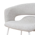 Set of 2 - Dalca White Dining Chair - Clay Grey Dining Chair Freehold-Core