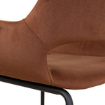 Set of 2 - Kendry Black Dining Chair - Red Bronze Seat Dining Chair Freehold-Core