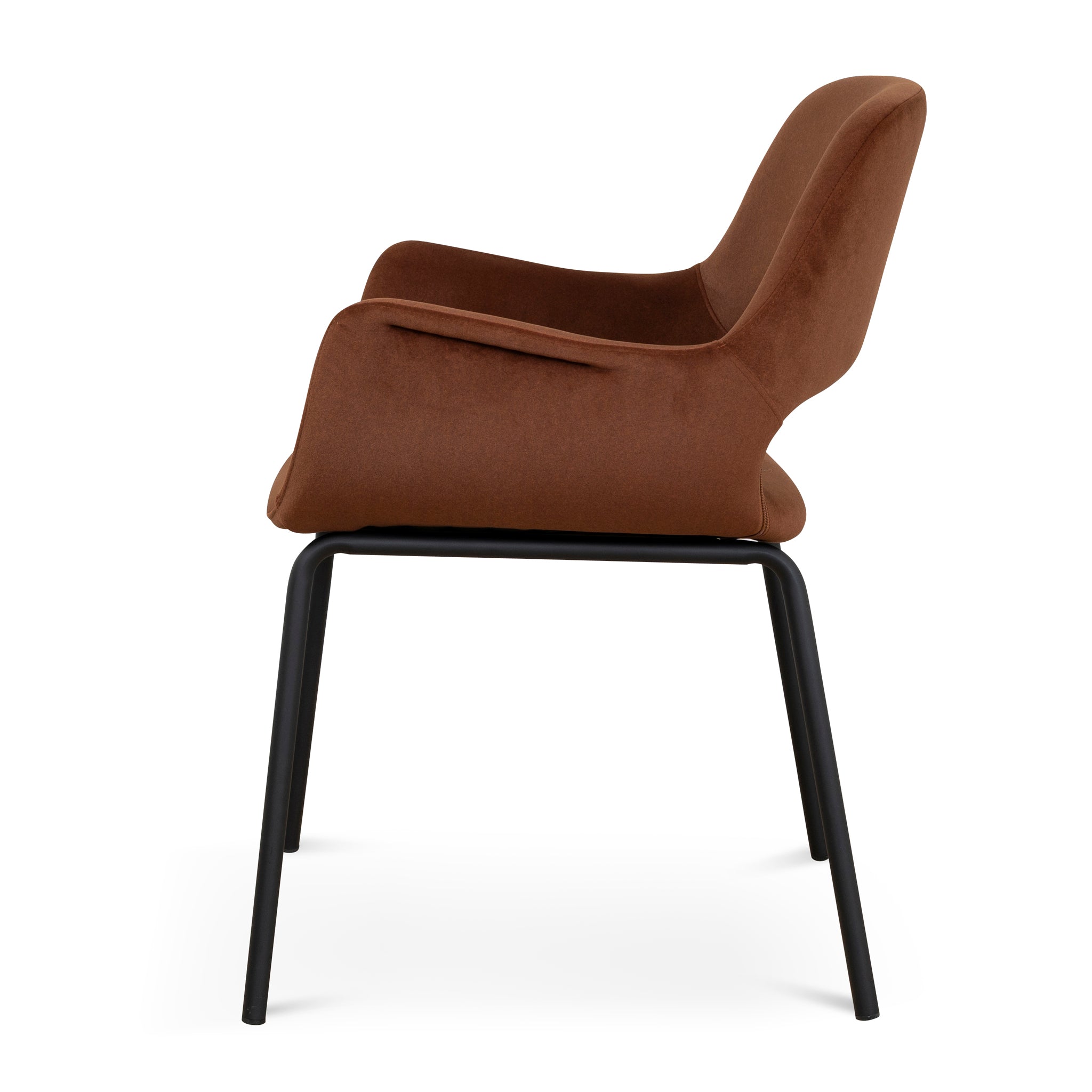 Set of 2 - Kendry Black Dining Chair - Red Bronze Seat Dining Chair Freehold-Core