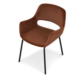 Set of 2 - Kendry Black Dining Chair - Red Bronze Seat Dining Chair Freehold-Core