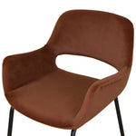 Set of 2 - Kendry Black Dining Chair - Red Bronze Seat Dining Chair Freehold-Core