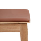 Set of 2 - Davis Natural Dining Chair - Brown Seat Dining Chair Swady-Core