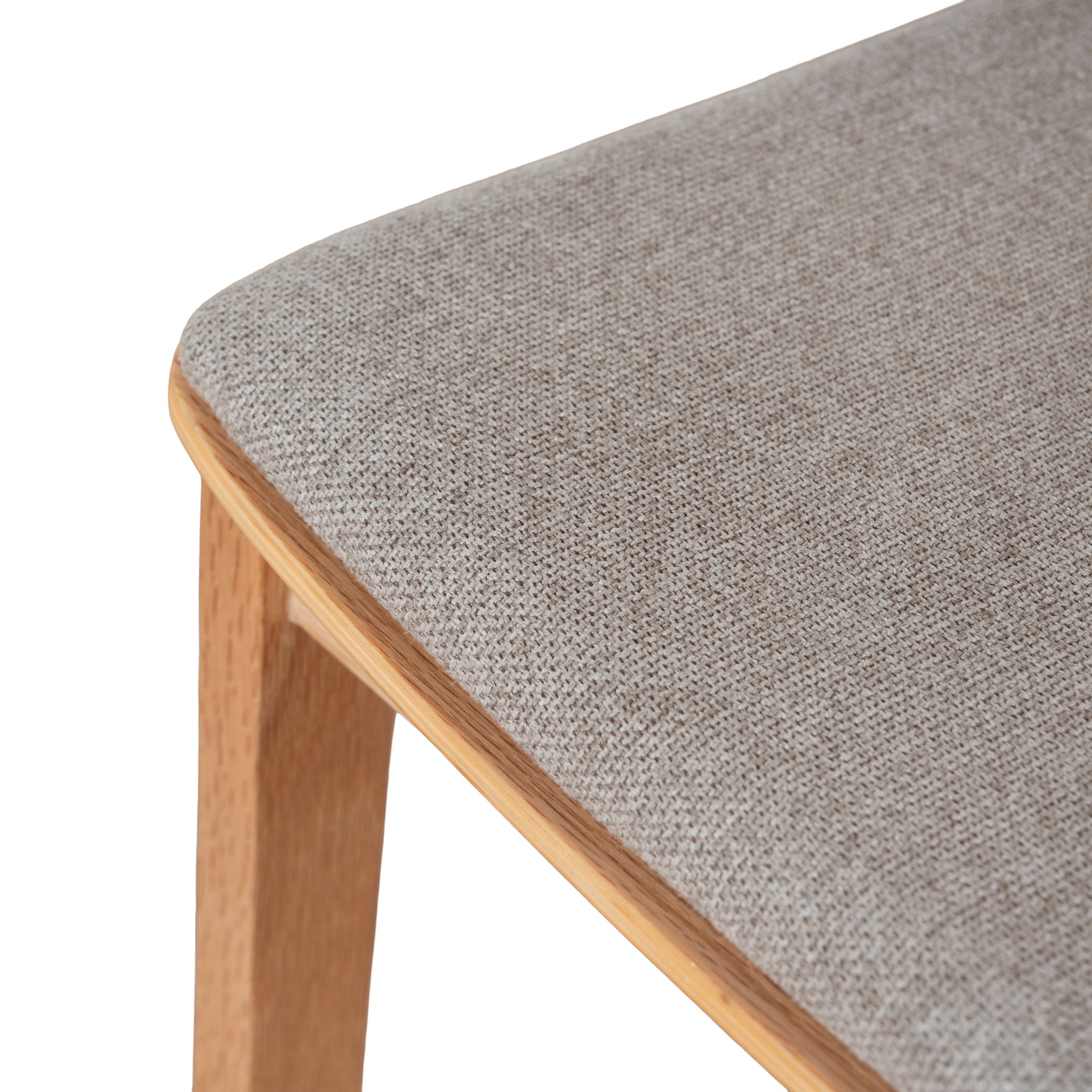 Set of 2 - Davis Natural Dining Chair - Grey Seat Dining Chair Swady-Core