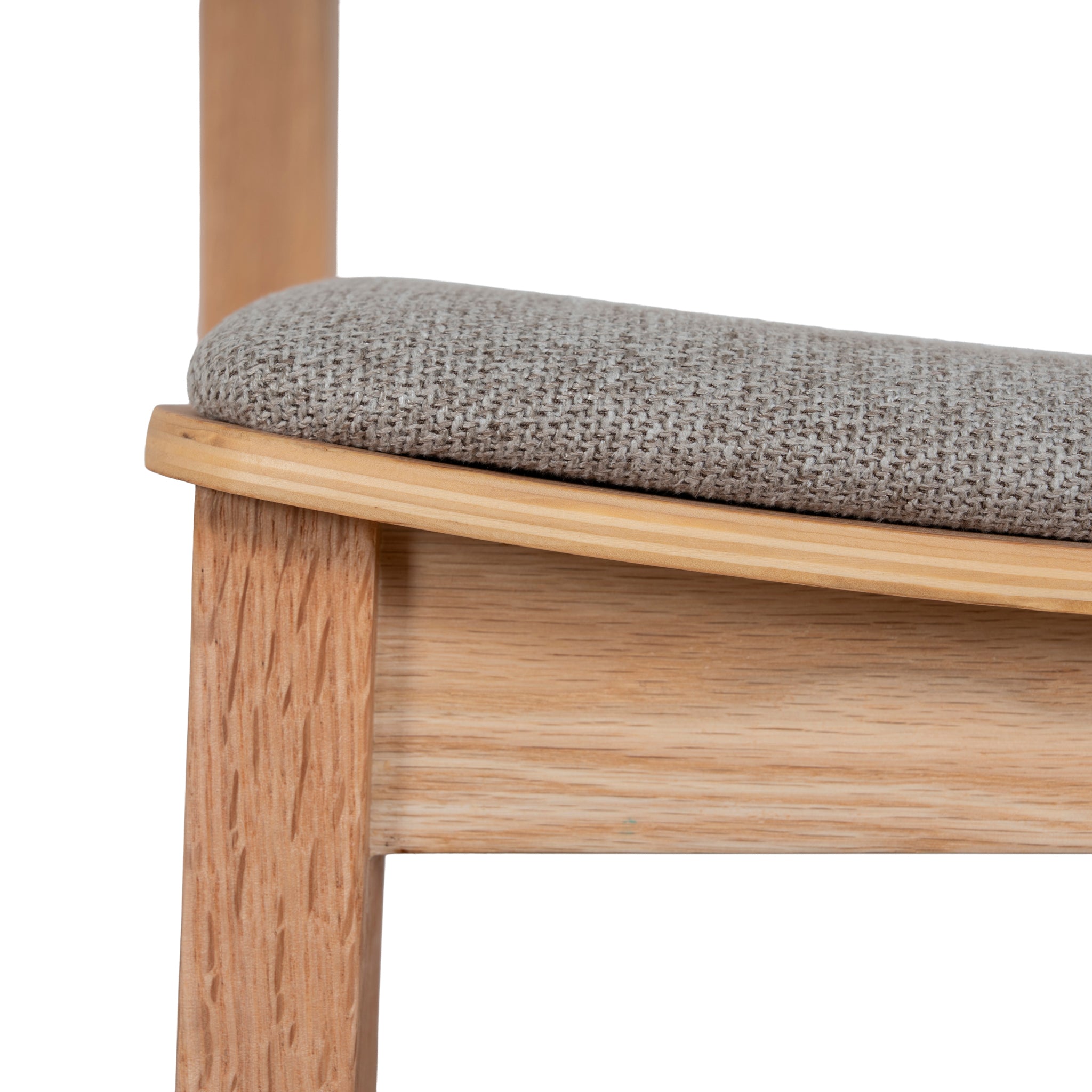 Set of 2 - Davis Natural Dining Chair - Grey Seat Dining Chair Swady-Core