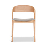 Set of 2 - Davis Natural Dining Chair - Grey Seat Dining Chair Swady-Core