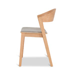 Set of 2 - Davis Natural Dining Chair - Grey Seat Dining Chair Swady-Core