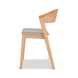 Set of 2 - Davis Natural Dining Chair - Grey Seat Dining Chair Swady-Core