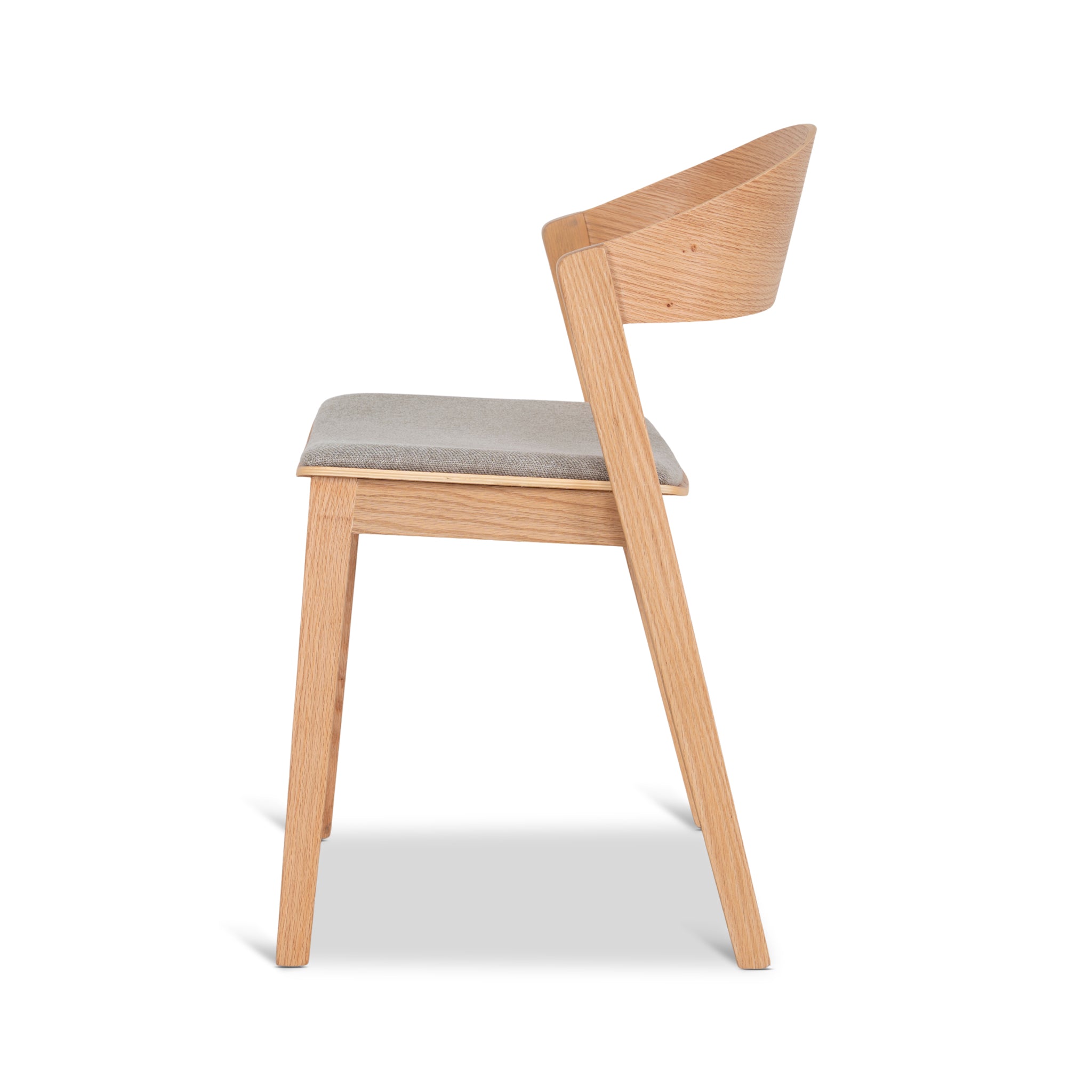 Set of 2 - Davis Natural Dining Chair - Grey Seat Dining Chair Swady-Core