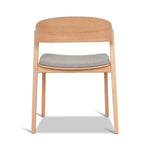 Set of 2 - Davis Natural Dining Chair - Grey Seat Dining Chair Swady-Core