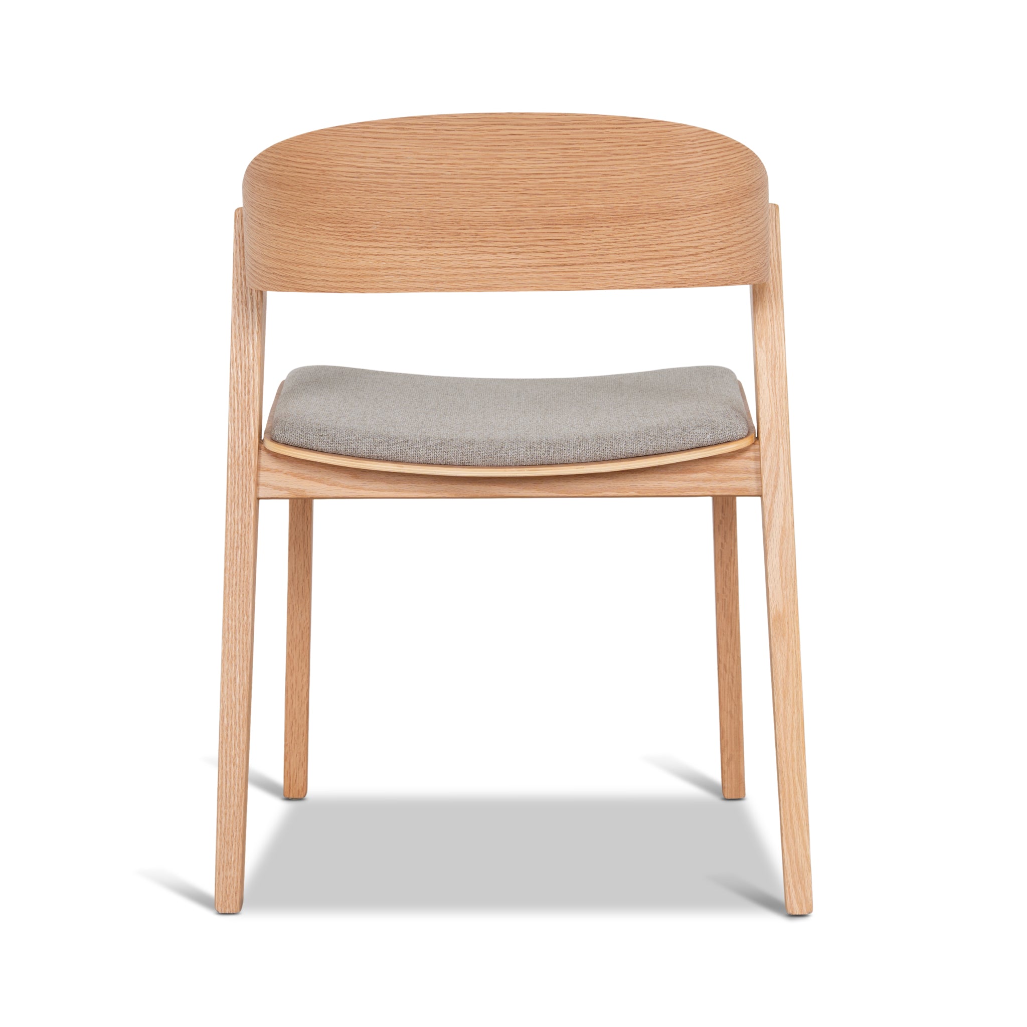 Set of 2 - Davis Natural Dining Chair - Grey Seat Dining Chair Swady-Core