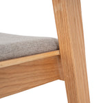 Set of 2 - Davis Natural Dining Chair - Grey Seat Dining Chair Swady-Core