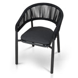Set of 2 - Gonzalo Outdoor Dining Chair - Charcoal Outdoor Chair Industra-Core