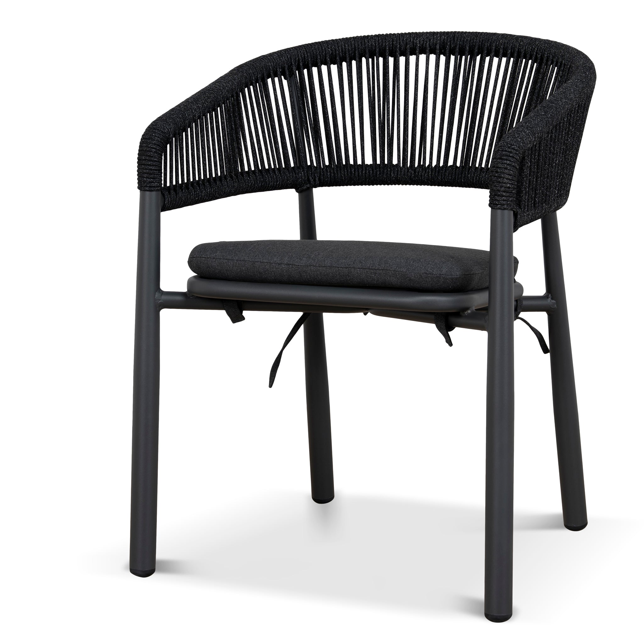 Set of 2 - Gonzalo Outdoor Dining Chair - Charcoal Outdoor Chair Industra-Core