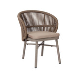 Set of 2 - Jamil Beige Outdoor Dining Chair - Brown Outdoor Chair Industra-Core