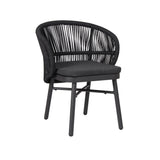 Set of 2 - Jamil Outdoor Dining Chair - Charcoal Outdoor Chair Industra-Core