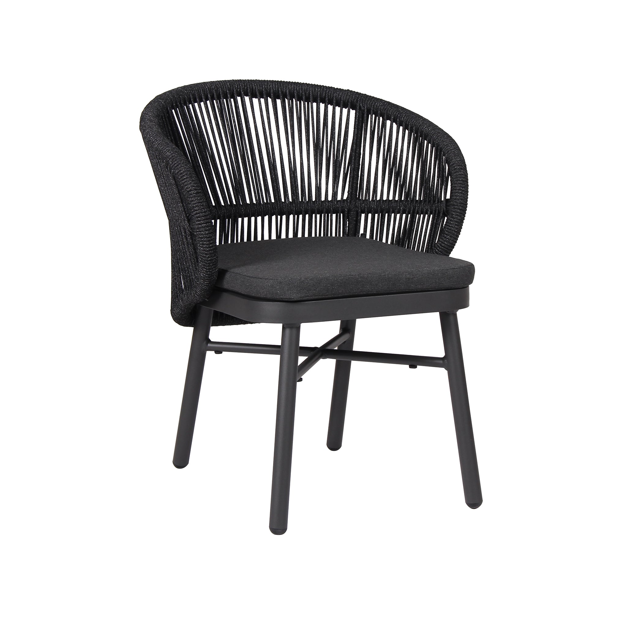 Set of 2 - Jamil Outdoor Dining Chair - Charcoal Outdoor Chair Industra-Core