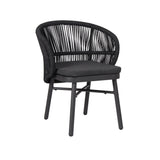 Set of 2 - Jamil Outdoor Dining Chair - Charcoal Outdoor Chair Industra-Core