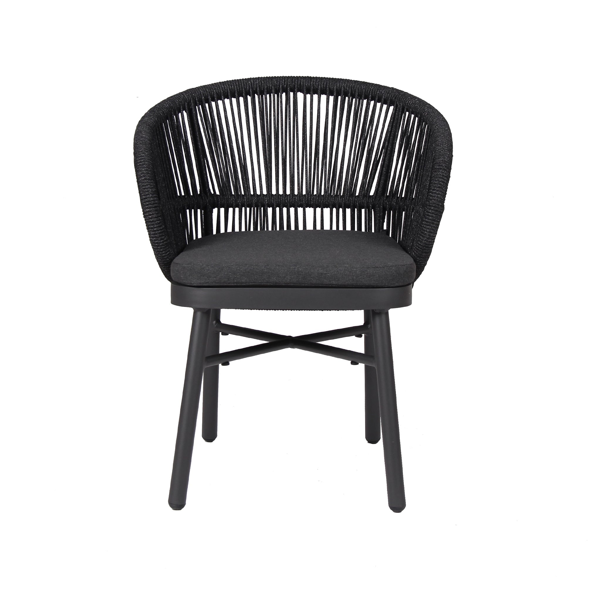 Set of 2 - Jamil Outdoor Dining Chair - Charcoal Outdoor Chair Industra-Core