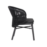 Set of 2 - Jamil Outdoor Dining Chair - Charcoal Outdoor Chair Industra-Core