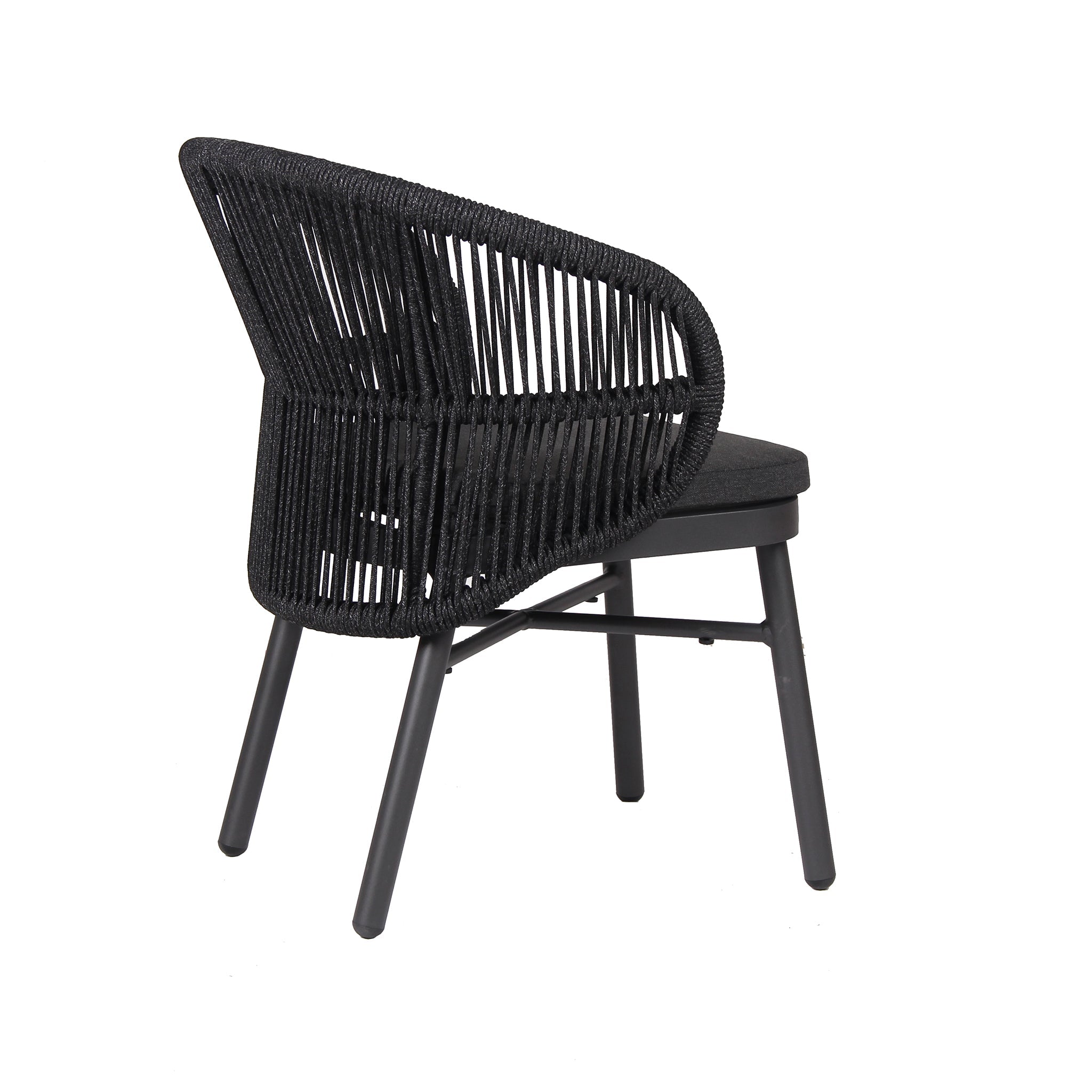 Set of 2 - Jamil Outdoor Dining Chair - Charcoal Outdoor Chair Industra-Core