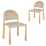 Set of 2 - Fabian Dining Chair - Stonish Beige Dining Chair Cino-Core