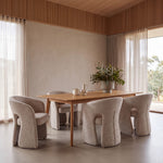 Undine Fabric Dining Chair - Pale Beige Dining Chair Freehold-Core