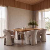 Undine Fabric Dining Chair - Pale Beige Dining Chair Freehold-Core