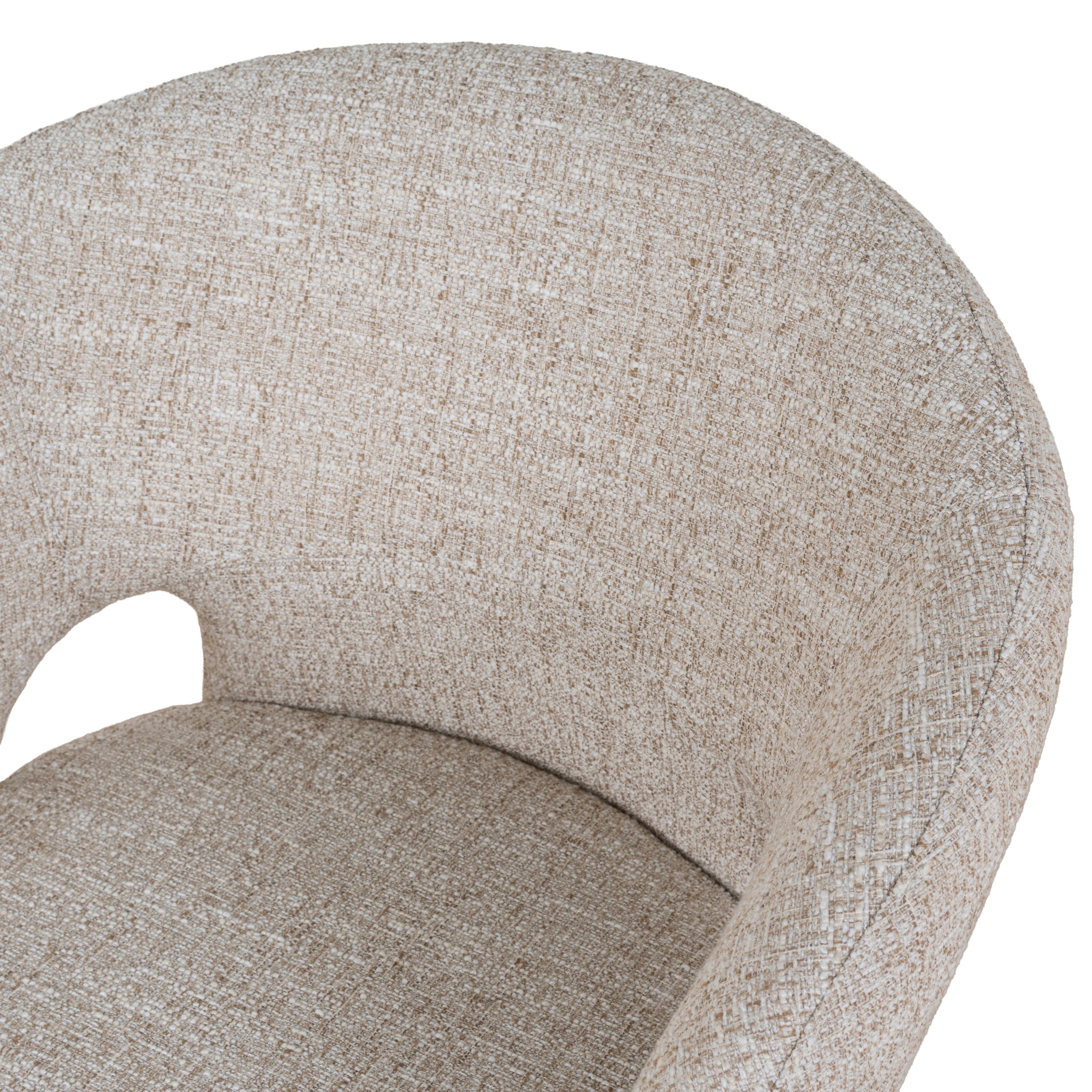 Undine Fabric Dining Chair - Pale Beige Dining Chair Freehold-Core