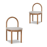 Set of 2 - Adir Natural Dining Chair - Pale Beige Dining Chair LJ-Core