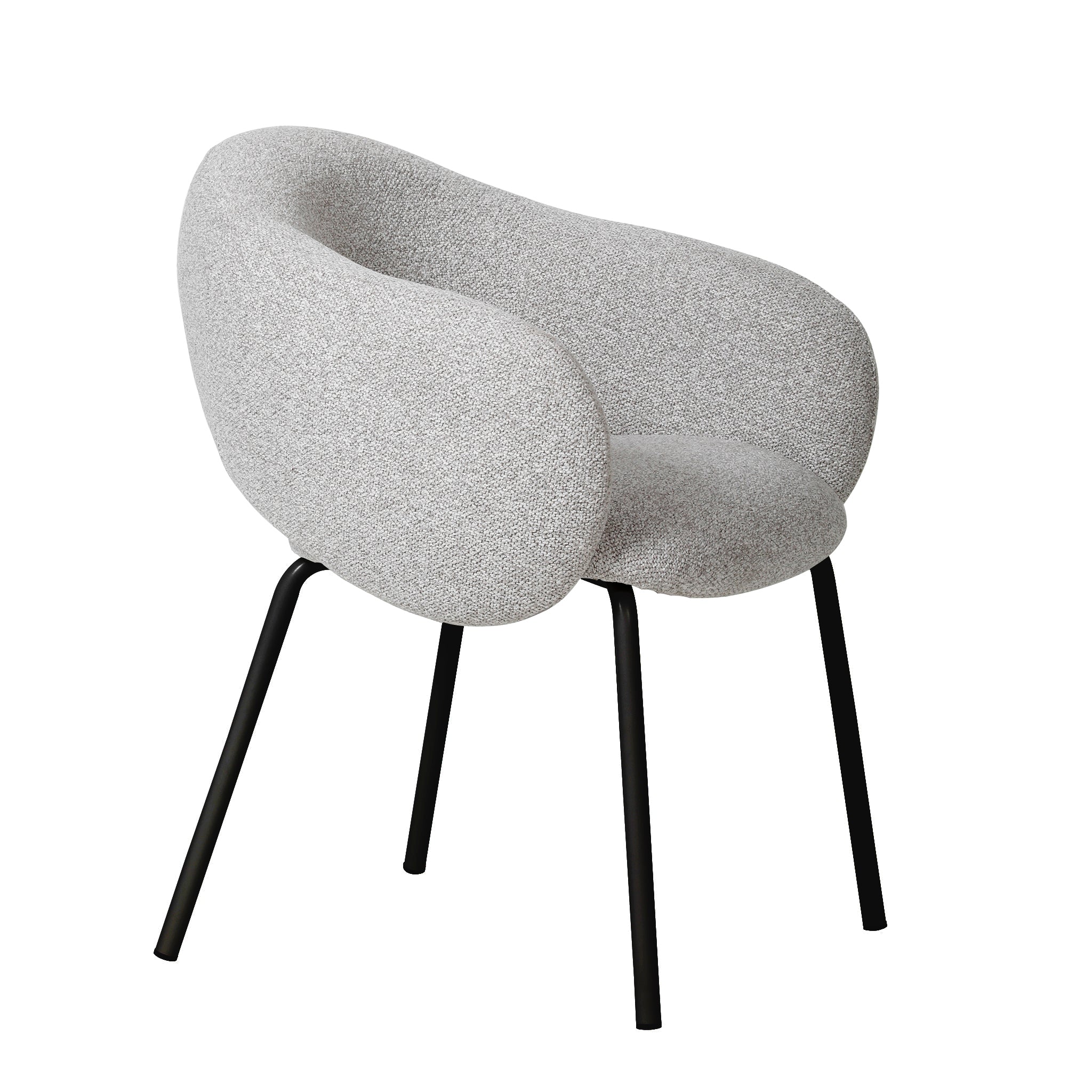 Set of 2 - Sora Black Dining Chair - Clay Grey Dining Chair Freehold-Core