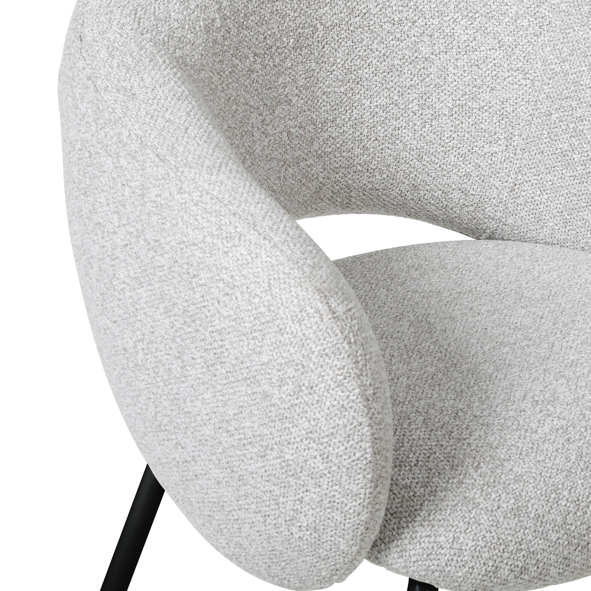 Set of 2 - Sora Black Dining Chair - Clay Grey Dining Chair Freehold-Core