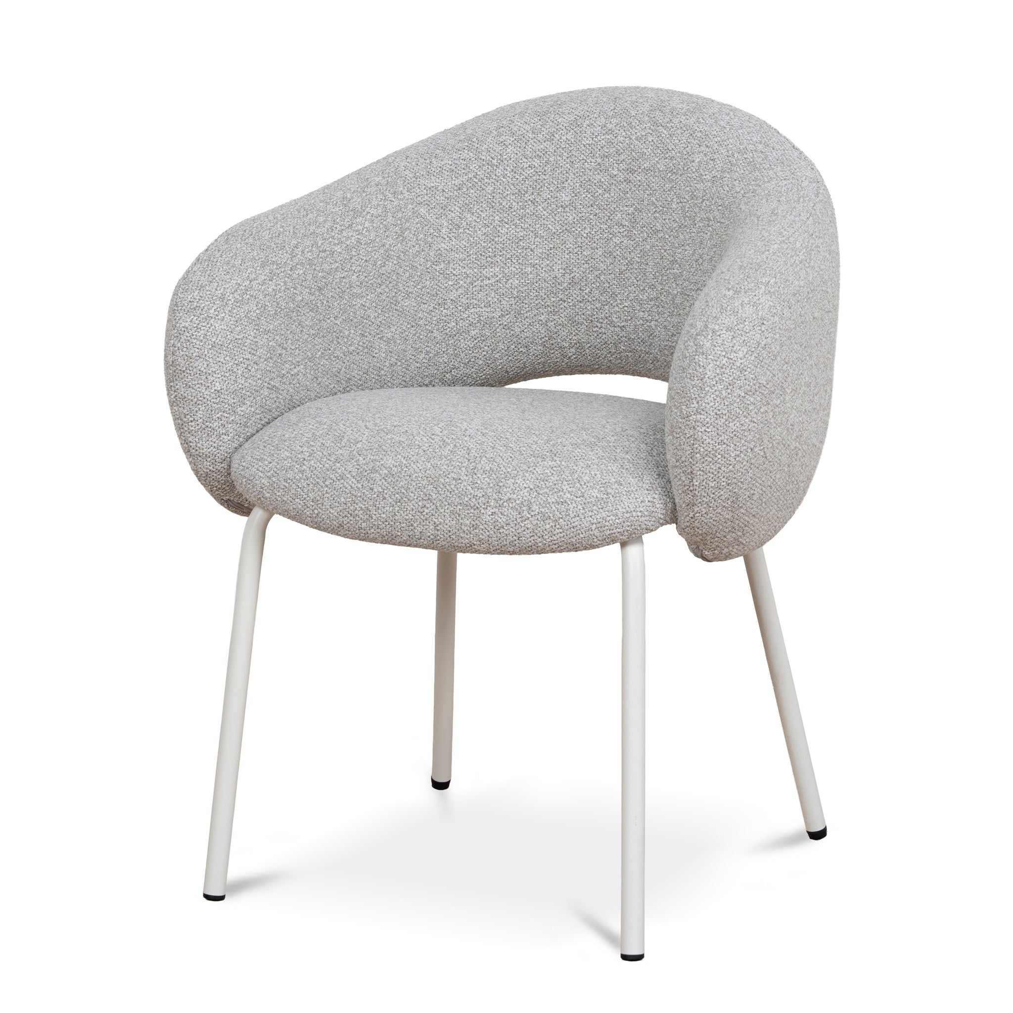 Set of 2 - Sora White Dining Chair - Clay Grey Dining Chair Freehold-Core