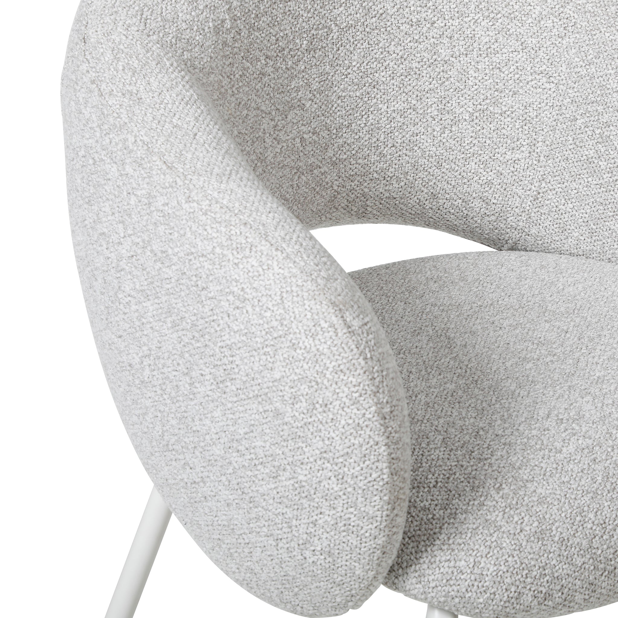 Set of 2 - Sora White Dining Chair - Clay Grey Dining Chair Freehold-Core