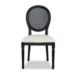 Set of 2 - Lenora Black ELM Dining Chair - Dawn Beige Dining Chair LJ-Core