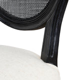 Set of 2 - Lenora Black ELM Dining Chair - Dawn Beige Dining Chair LJ-Core