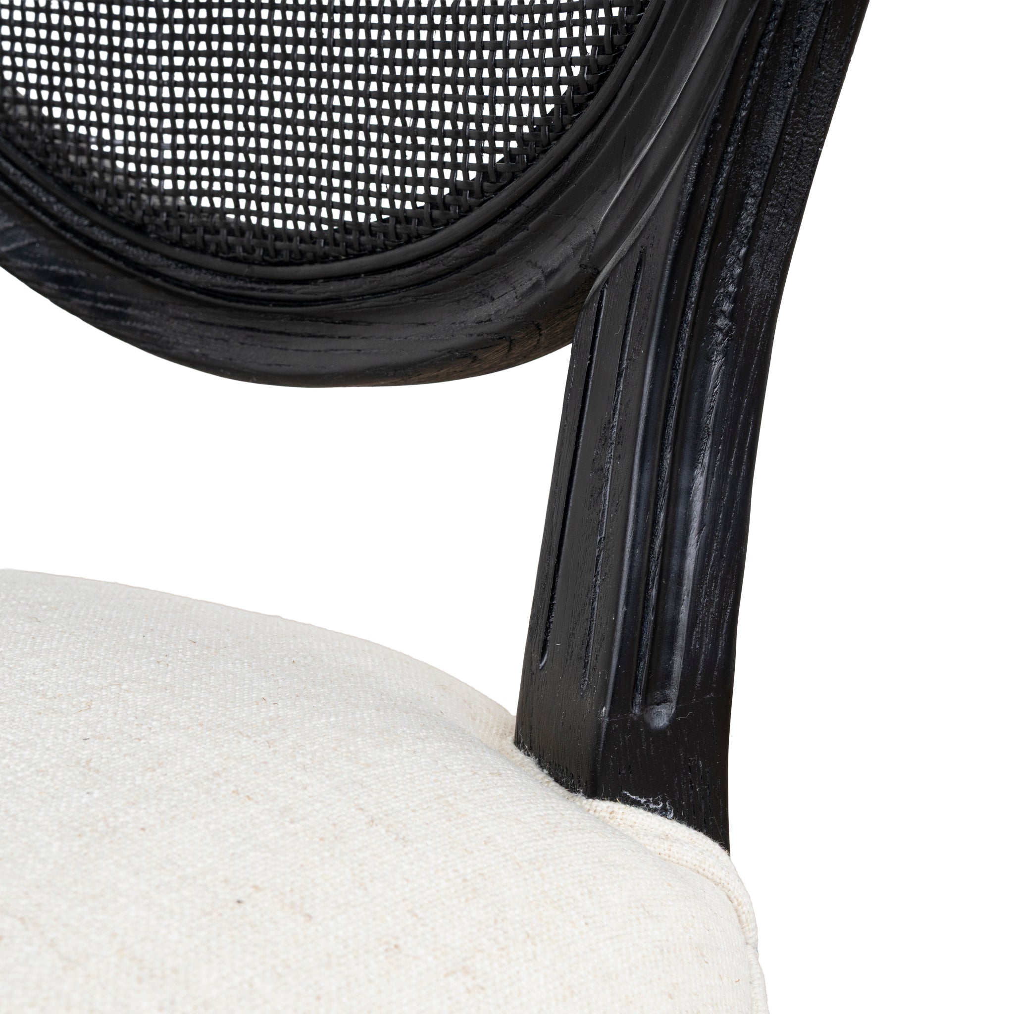 Set of 2 - Lenora Black ELM Dining Chair - Dawn Beige Dining Chair LJ-Core