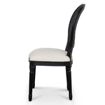 Set of 2 - Lenora Black ELM Dining Chair - Dawn Beige Dining Chair LJ-Core