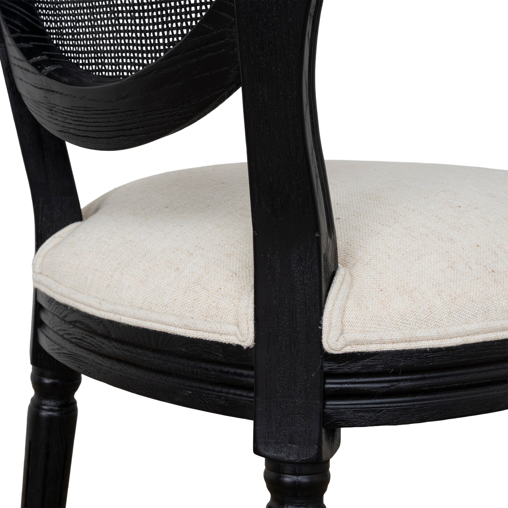 Set of 2 - Lenora Black ELM Dining Chair - Dawn Beige Dining Chair LJ-Core