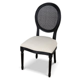 Set of 2 - Lenora Black ELM Dining Chair - Dawn Beige Dining Chair LJ-Core