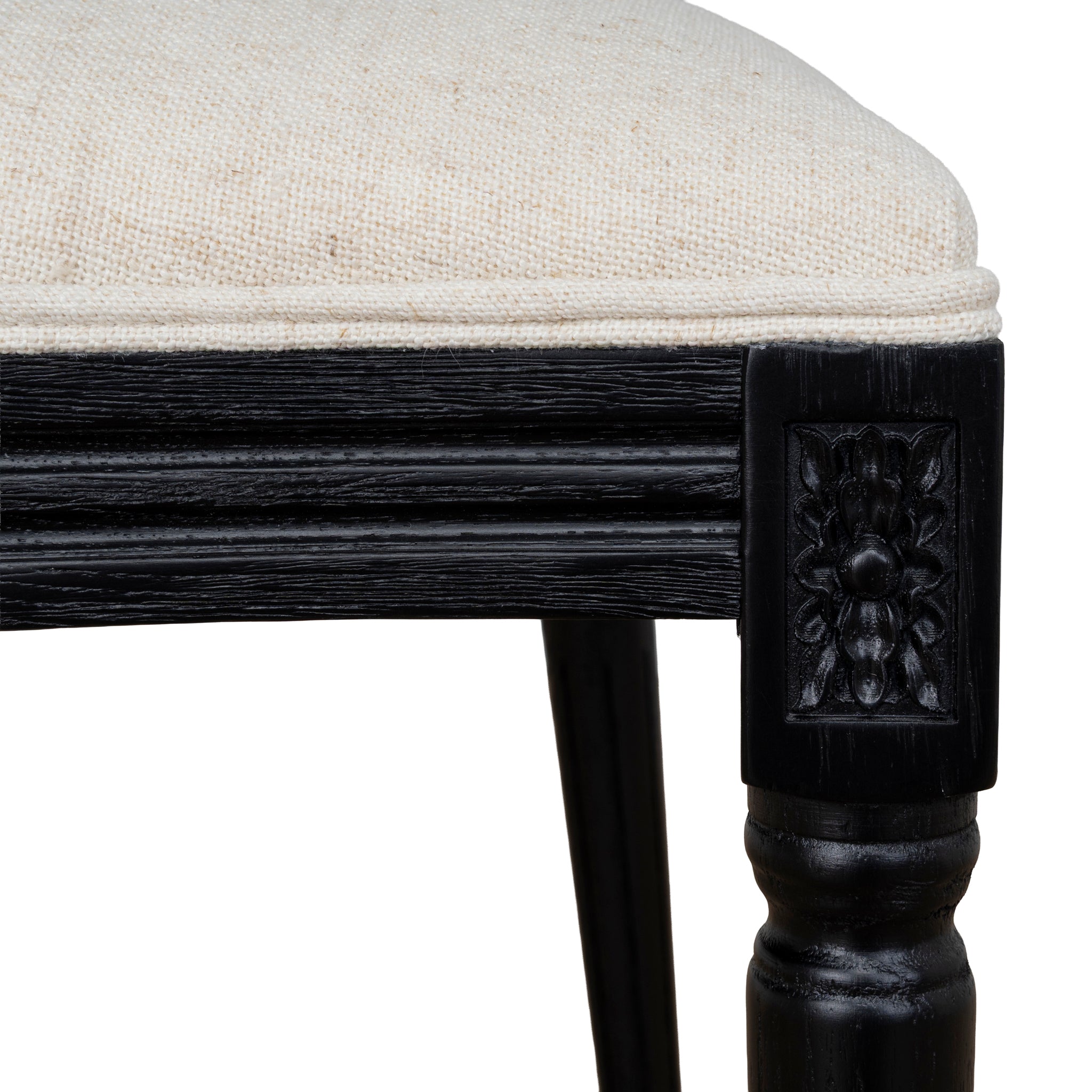 Set of 2 - Lenora Black ELM Dining Chair - Dawn Beige Dining Chair LJ-Core