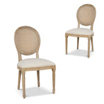 Set of 2 - Lenora ELM Dining Chair - Dawn Beige Dining Chair LJ-Core