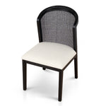 Set of 2 - Margie Black ELM Dining Chair - Dawn Beige Dining Chair LJ-Core