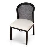 Set of 2 - Margie Black ELM Dining Chair - Dawn Beige Dining Chair LJ-Core