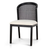 Set of 2 - Margie Black ELM Dining Chair - Dawn Beige Dining Chair LJ-Core