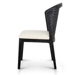 Set of 2 - Margie Black ELM Dining Chair - Dawn Beige Dining Chair LJ-Core