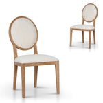 Set of 2 - Lula Natural Dining Chair - Dawn Beige Dining Chair LJ-Core