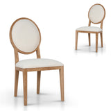 Set of 2 - Lula Natural Dining Chair - Dawn Beige Dining Chair LJ-Core